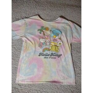 Hello Kitty & Friends Girls Pink Tie-Dye T-shirt XL